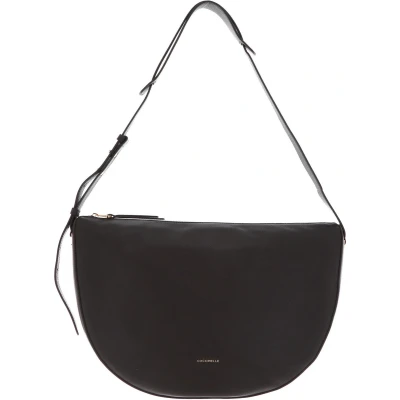Afbeelding van COCCINELLE Leren Schoudertas Lea Shoulderbag Bark Donkergroen
