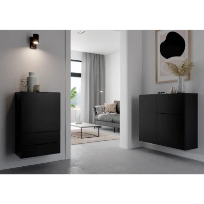 Afbeelding van FMD Commode Zwart 90x32x81 cm