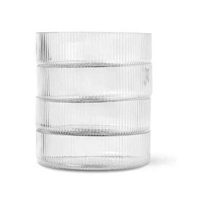 Afbeelding van Ferm LIVING Ripple serveerschaal 12 cm set van 4