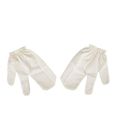Afbeelding van Garshan zijden handschoenen als licht, luxe alternatief voor droge borstel Ayurveda massage ideaal geschenk de pure huid &amp; bestrijding van cellulitis