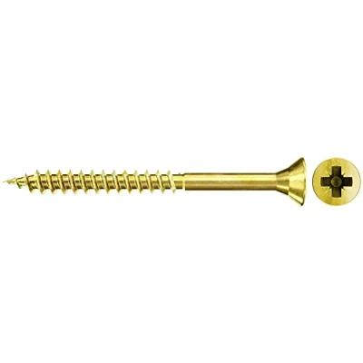 Afbeelding van Fischer 551054 Spaanplaatschroeven 3 mm 40 Kruiskop Pozidriv Staal Galvanisch verzinkt geel gechromateerd 1000 stuk(s)