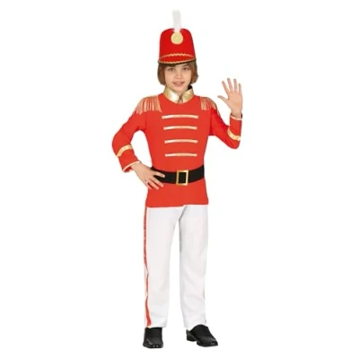 Afbeelding van Guirca Dans &amp; Entertainment Kostuum Toeters En Blazers Fanfare Kind Rood, Wit / Beige 10 12 jaar Carnavalskleding Verkleedkleding