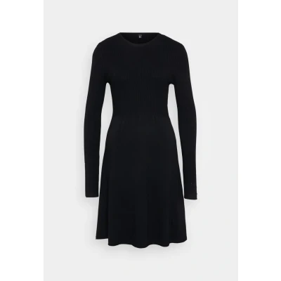 Afbeelding van ONLY Tall Onlnatascha O NECK Gebreide jurk, Dames, Maat: XS, Black
