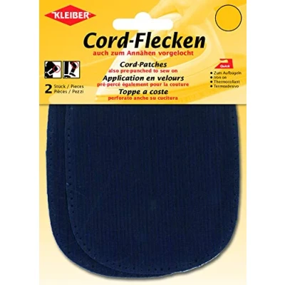 Afbeelding van Kleiber elleboog en kniepatch om op te strijken of aan naaien, donkerblauw, set van 2