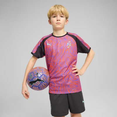 Afbeelding van Puma Neymar JR Creativity Unisex Sport Tshirt voor kinderen, Maat: 176, Soft violet/dark coal