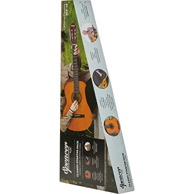 Afbeelding van SPENCER BY EKO SCP 10 natuurlijke klassieke gitaar 4/4 + 3 plectrums clip stemapparaat stoffen tas online gitaarcursus (max. Varini)