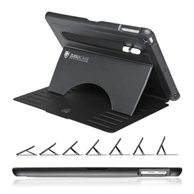 Afbeelding van ZUGU iPad 9.7 Case 5e / 6e generatie 2017/2018 &amp; Air 1 hoes Ultra dunne beschermhoes Apple Pencil huls Handige 7 hoeks Magnetische Stand Automatische slaap /waakfunctie [ Zwart ]