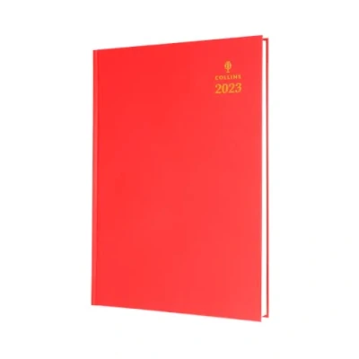 Afbeelding van Collins Bureau A5 Week te bekijken (met afspraken) 2023 Dagboek Rood (A35.15 23) Complete Business Planner, Agenda en Journal Organizer