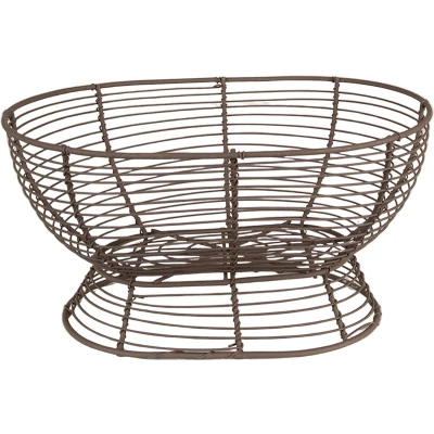 Afbeelding van Clayre &amp; Eef Opbergmand 28x18x14 cm Bruin Ijzer Mand
