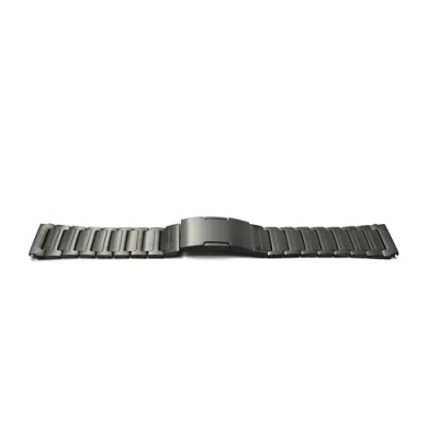 Afbeelding van System S Armband 22 mm van titanium met vouwsluiting voor Huawei Smartwatch in zwart, metallic/zwart, Eine Grösse