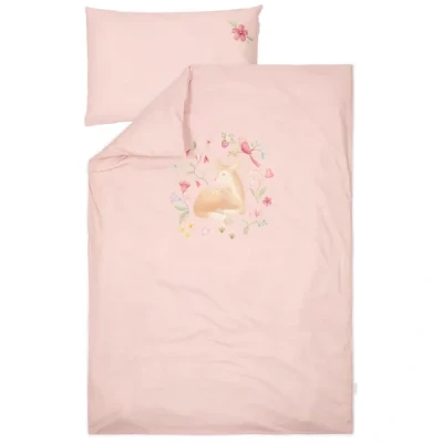 Afbeelding van Little Dutch Fairy Garden Blossom Dekbedovertrek Ledikant 100 x 140 cm Roze