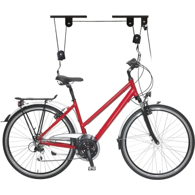 Afbeelding van Relaxdays 4 x fietslift ophangsysteem fiets fietsophangsysteem plafondlift universeel