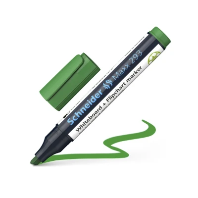 Afbeelding van 10x Schneider whiteboard + flipchart marker Maxx 293 groen