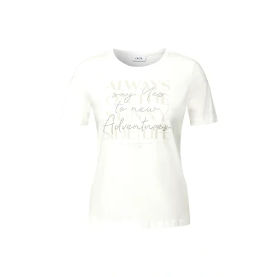 Afbeelding van Cecil Tshirt print, Dames, Maat: Small, Weiß