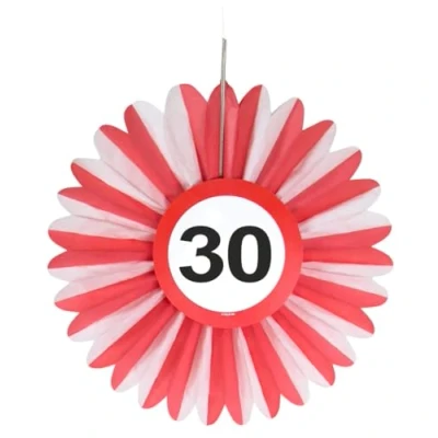 Afbeelding van Honeycomb Waaier Verkeersbord 50 jaar 3 stuks