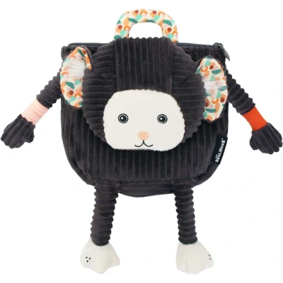 Afbeelding van Les Deglingos Rugzak Aap Grijs 25 Cm