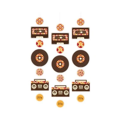 Afbeelding van 70&#039;s Hangdecoratie 120cm 3 stuks