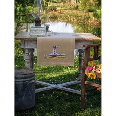 Afbeelding van Vervaco Tafelloper Vuurtorens borduren (pakket) PN 0194670