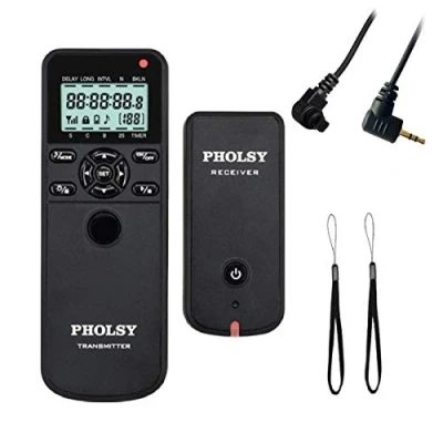 Afbeelding van PHOLSY Timer Camera Afstandsbediening met Intervalometer en HDR Compatibel Canon R100 R8 R6ii R7 R10 90D; Olympus OM 1 EM1X EM1 II EM5 III; Fuji XT3 XT4 XT5 XT30