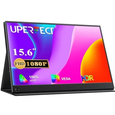 Afbeelding van Draagbare Monitor 15,6 Inch UPERFECT Portable 1920 x 1080 Full HD IPS Mobiel Display met HDMI USB C voor Laptop PC Smartphone PS4/5 Schakelaar Beschermhoes, VESA compatibel