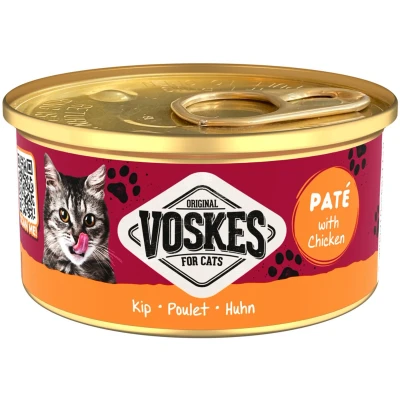 Afbeelding van Voskes Kattenvoer Paté Kip 85 gr