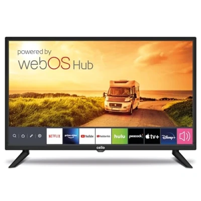 Afbeelding van Cello 24 Zoll Smart Camping Reise TV 12 Volt Triple Tuner Bluetooth. Disney+ Netflix, Apple TV+ Prime Video Paramount+ Caravans HGVS Boote Modell 2023