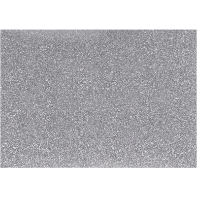 Afbeelding van Creativ Company Opstrijkfolie Glitter Zilver, A5