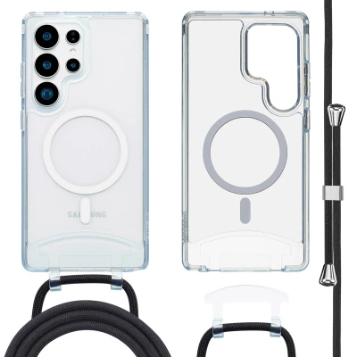 Afbeelding van imoshion Hoesje geschikt voor Samsung Galaxy S24 / S25 MagSafe Backcover met afneembaar koord Transparant