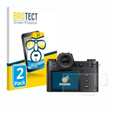 Afbeelding van BROTECT Screenprotector voor Leica SL3 S (Display + Schouderdisplay) Folie Beschermfolie transparant (2 Stuks)