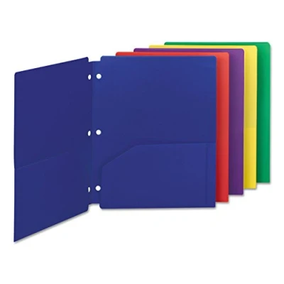Afbeelding van Smead Poly Snap In Two Pocket Folder, Letter Size, Verschillende kleuren, 10 per pak (87939)