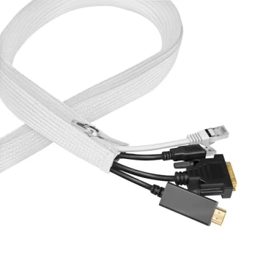 Afbeelding van LogiLink KAB0091 Kabelslang met ritssluiting, Ø 50 mm, kleur: wit, 5 m