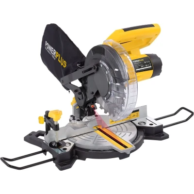 Afbeelding van Powerplus POWX075700 Afkort en verstekzaag Zaag 1500W 210mm zaagblad Incl. 24 tanden voor hout, laser zijsteunen stofzuigeraansluiting