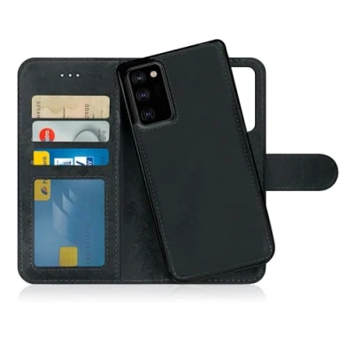 Afbeelding van MyGadget 2 in 1 Wallet Case Samsung Galaxy Note 20 Magnetische PU Lederen Flip Cover w Kaartsleuven &amp; Afneembare Terug Slanke TPU Bumper Shell Zwart