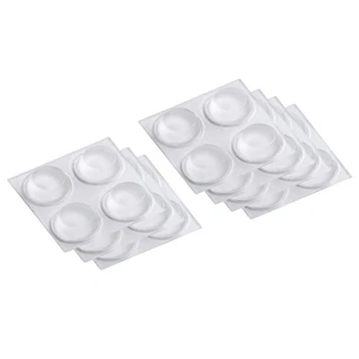 Afbeelding van Metafranc beschermende buffer zelfklevend transparant effectieve bescherming van gevoelige oppervlakken / meubelbufferset aanslagdemper voor kastdeuren anti slip Ø 12 mm (28 Stuk)