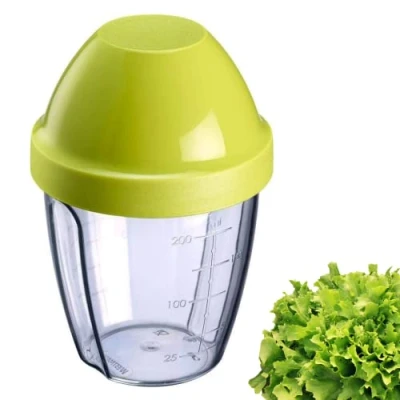 Afbeelding van Westmark Mixbeker/shaker met verwijderbare mengschijf, inhoud: 0,25 l, hoogte: 12,8 cm, kunststof, BPA vrij, Mix Ei, kleur: doorzichtig/groen, 3089227A