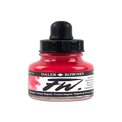 Afbeelding van Daler Rowney acryl verf FW acrylverf, 29,5 ml flessen, verschillende kleuren 1 Process Magenta