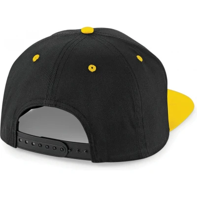 Afbeelding van Beechfield 5 Panel Contrast Snapback Cap B610C Black / Yellow