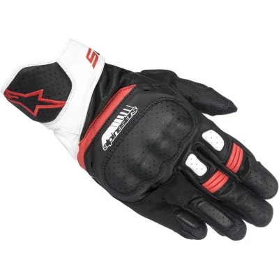 Afbeelding van Alpinestars SP 5 geperforeerde Motorfiets Handschoenen, zwart wit rood, afmeting M voor man