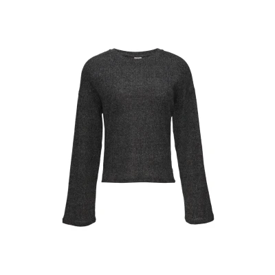 Afbeelding van QS Flauschiges Optik Longsleeve, Dames, Maat: Large, Anthrazit