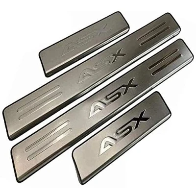 Afbeelding van 4 Stuks Auto instaplijsten Beschermstrips voor Mitsubishi ASX, Roestvrijstalen Schopplaten, Kras Scuff Protection Trim, Dorpel Pedaal Accessoire