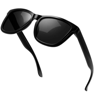 Afbeelding van KANASTAL Zonnebril Gepolariseerd Voor Dames en Heren Klassieke Retro Mode Met UV400 Bescherming Zwart Unisex