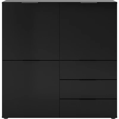 Afbeelding van FMD Commode Zwart 99x32x101 cm