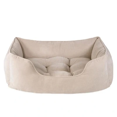 Afbeelding van Rosewood 40 Winks Hondenmand Corduroy Beige Met Uitneembaar Kussen Modern Comfortabel Interieur 71x58x23 cm