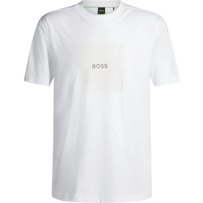 Afbeelding van BOSS TEE LOGO Tshirt print, Heren, Maat: Small, White