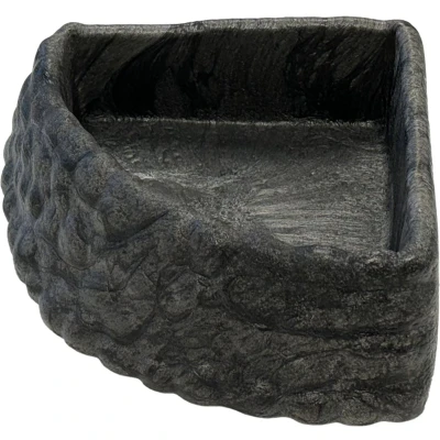 Afbeelding van Repto Deco Corner Dish Grey Terrarium Waterbak Hoek