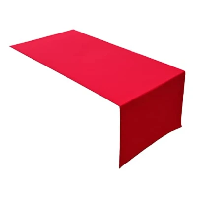 Afbeelding van Hoogwaardige tafelloper, tafellinnen van 100% katoen, collectie concept, kleur en grootte naar keuze (tafelloper 30x100cm, rood)