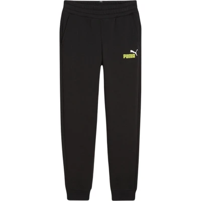 Afbeelding van Puma LOGO Pants Unisex Trainingsbroek voor kinderen, Maat: 140, Black/lime sheen