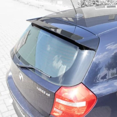 Afbeelding van Dakspoiler compatibel met BMW 1 Serie E81/E87 3/5 deurs 2004 2011 (ABS Glanzend zwart)
