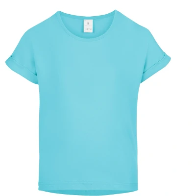 Afbeelding van Merry Style Meisjes T shirts Sport Crop Gym Yoga Hardlopen Turkoois 116 MS MS10 468 BL