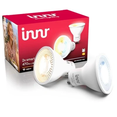 Afbeelding van Innr Slimme GU10 LED Spot Ambiance White Werkt met Philips Hue*, Amazon Echo (4e gen) Smart Lamp Warm tot Koel Wit Zigbee Dimbaar 470 lumen 4 Pack